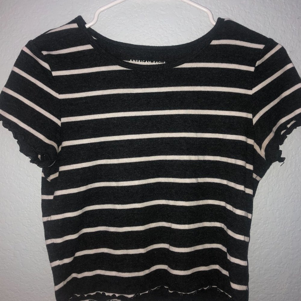 American Eagle Striped Crop Top
